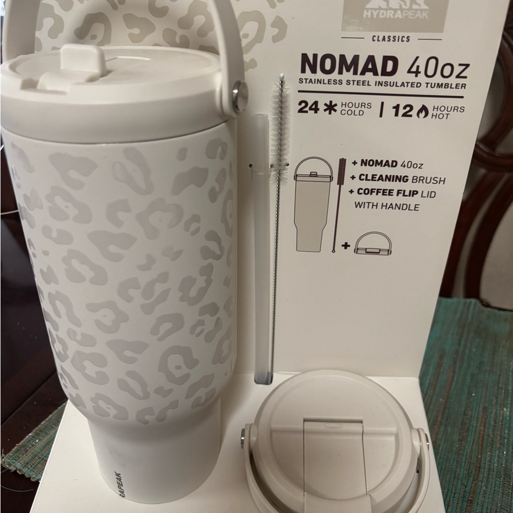 Nomad Cream Leopard Stainless Steel Tumbler
